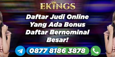 Daftar Judi Online Yang Ada Bonus Daftar - Ekings