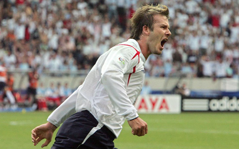 piala dunia gol beckham - Ekings