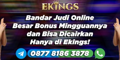 Bandar Judi Online Besar Bonus Mingguannya - Ekings